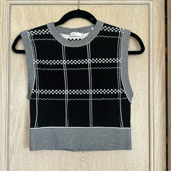 A.L.C. Tops - A.L.C. Black & White Cropped Blouse